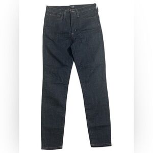 J. Crew Women's High Rise Dark Wash Skinny Jeans Size 28 Stretch Denim